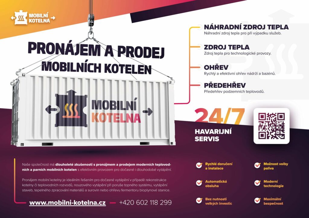 Pronájem a prodej mobilních kotelen