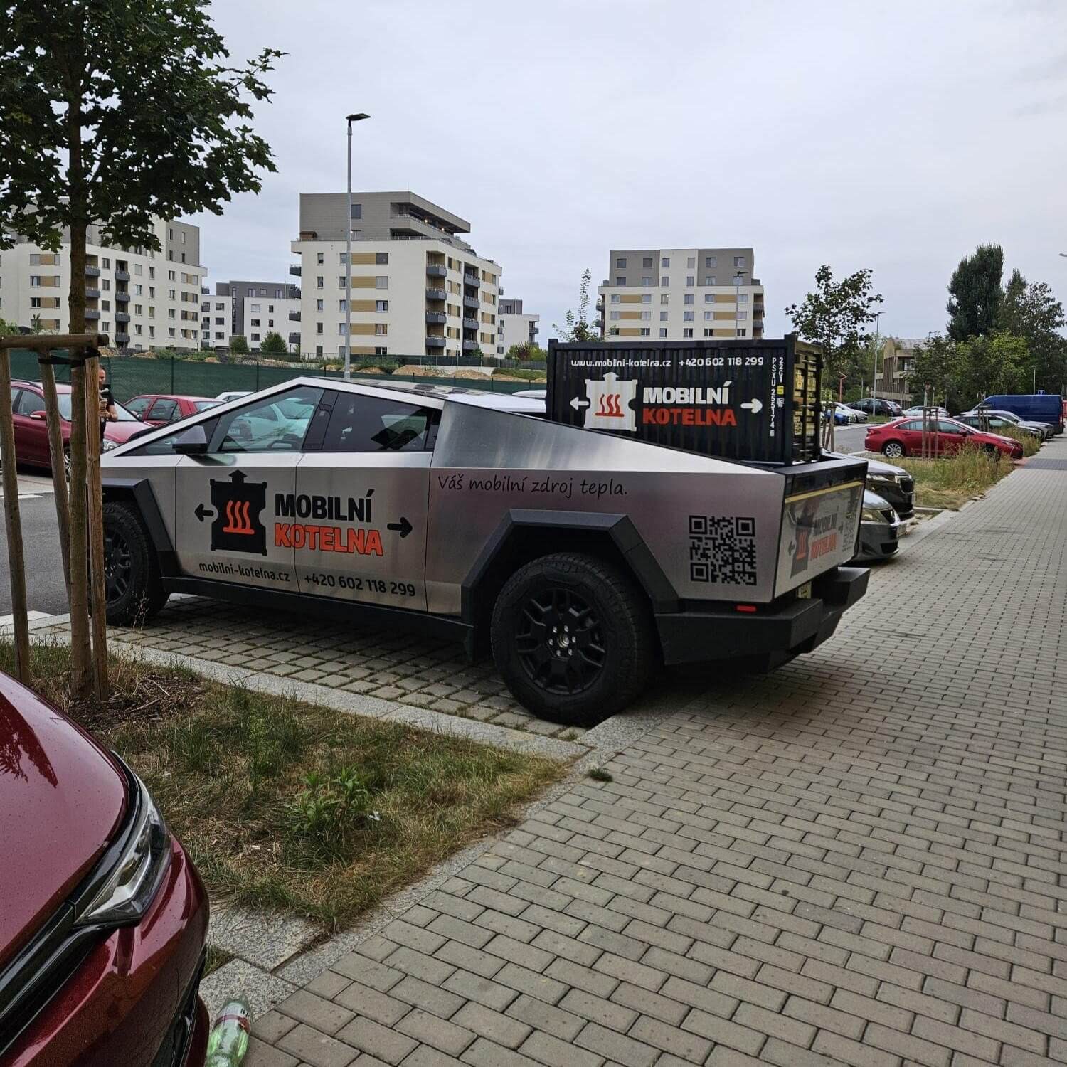 Mobilní kotelna - Cybertruck